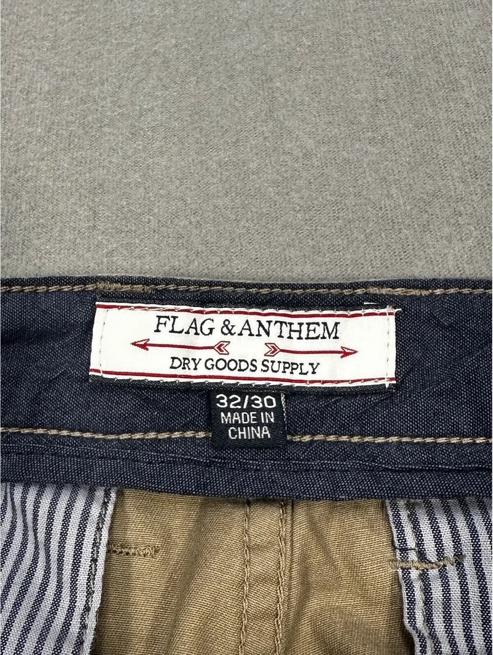 Flag & Anthem Straight Leg Khaki Chino Pants Men’s 32x29 Stretch Cotton